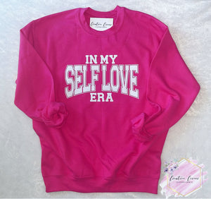 In My Self Love Era Glitter Sweatshirt