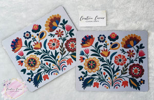 Mexican Embroidery Floral Mouse Pad