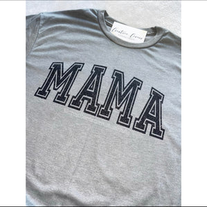 Black Glitter Mama T-shirt