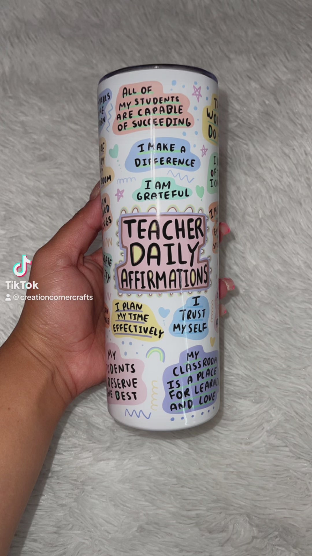 Teacher Daily Affirmations 20oz Insulated Tumbler