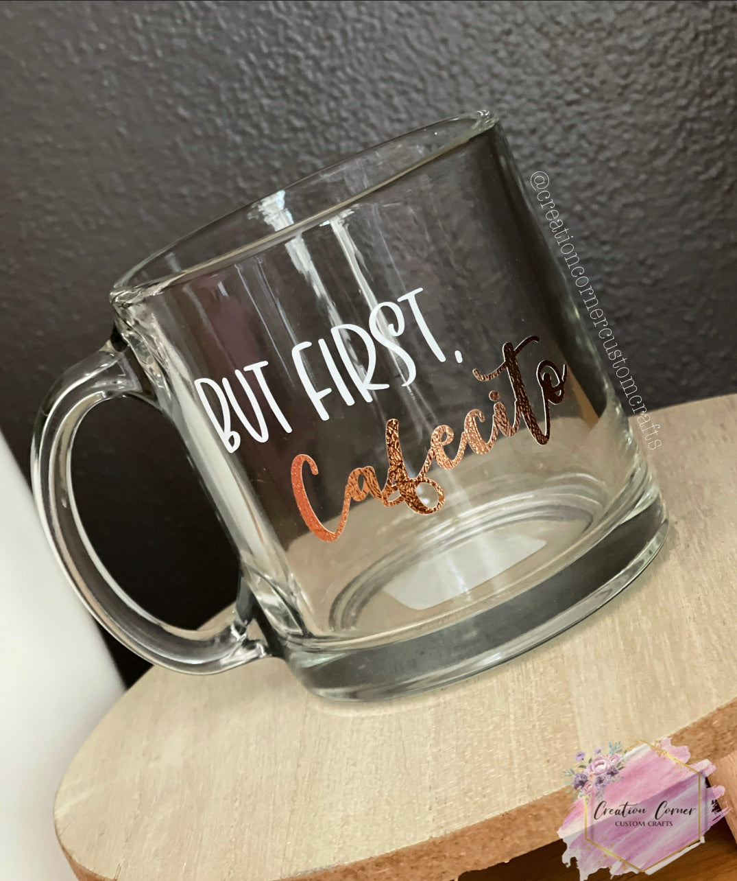 Clear Glass Coffee Mugs - Personalized